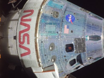 Orion kapsulė priartės prie Mėnulio. NASA nuotr.