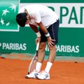 Teniso turnyre Monake N. Djokovičius nepateko į pusfinalį, R. Nadalis tęsia kovą