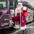На улицы Вильнюса выехал рождественский поезд