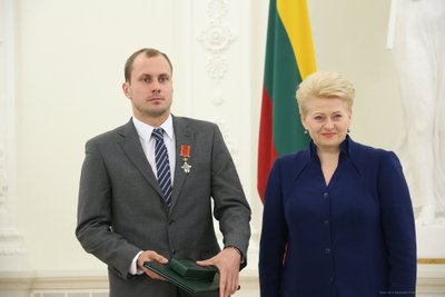 Justinas Kinderis ir Dalia Grybauskaitė (prezidente.lt nuotr.)