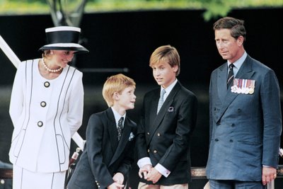 Velso princesė Diana su šeima