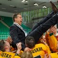 Į istorinę pergalę lietuvius atvedęs ledo ritulio treneris: tai geriausias komandinis sportas