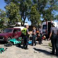 Skaudi nelaimė Panevėžyje: įvykio vietoje žuvo su automobiliu susidūręs motociklininkas