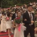 Per masines vestuves Singapūre susituokė 168 poros