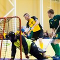 Lietuvos nacionalinė vyrų grindų riedulio rinktinė debiutuoja tarptautinėse rungtynėse