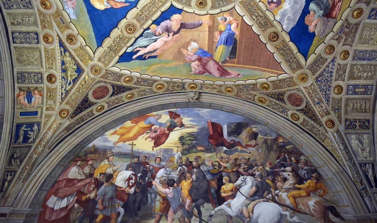 Freska „Leono Didžiojo susitikimas su Atila“ Rafaelio kambariuose Apaštalų rūmuose Vatikane