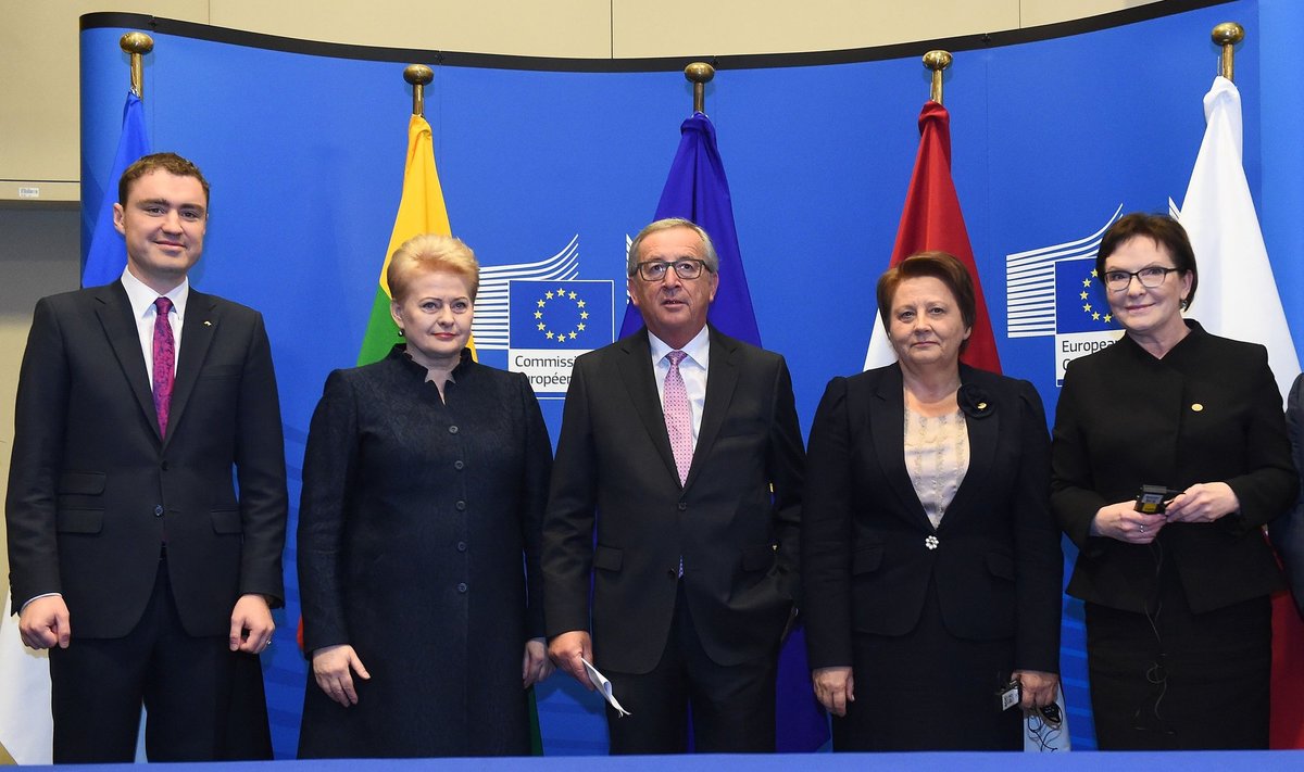 Taavis Roivas, Dalia Grybauskaitė, Jeanas-Claude'as Junckeris,  Laimduota Straujuma, Ewa Kopacz
