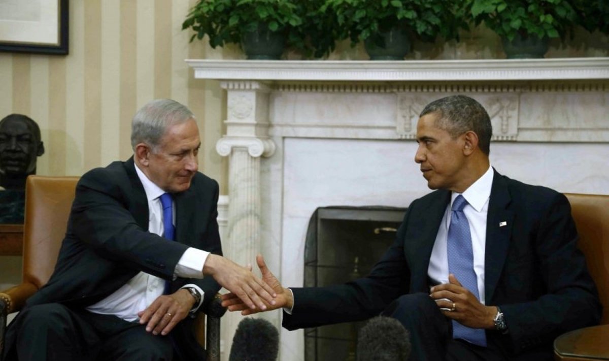 Benjaminas Netanyahu ir Barackas Obama