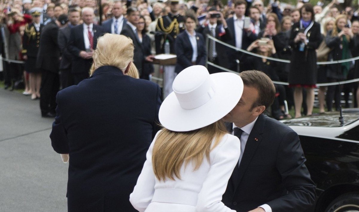 Brigitte Macron, Donaldas Trumpas, Melania Trump, Emanuelis Macronas