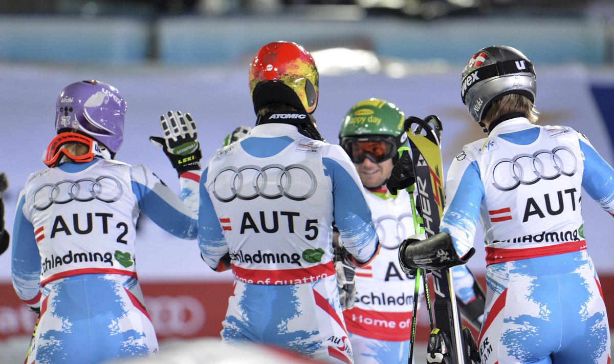 Pirmasis šeimininkų auksas planetos kalnų slidinėjimo čempionate Austrijoje