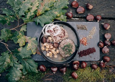 Azerbaidžanietiška sriuba Kiufta Bozbaš