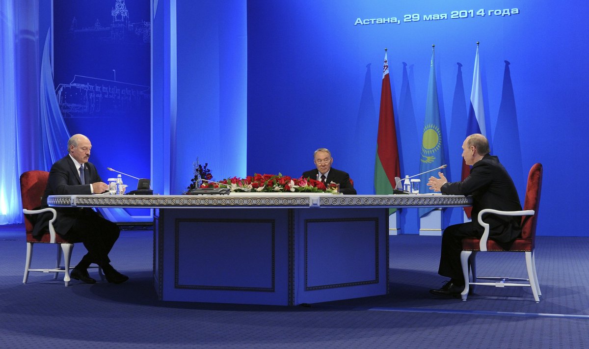 Nursultanas Nazarbajevas, Aleksandras Lukašenka, Vladimiras Putinas 