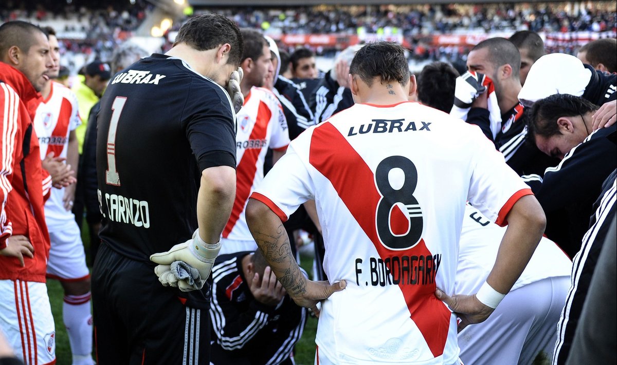 "River Plate" pirmą kartą iškrito į žemesnę lygą