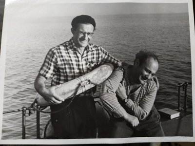 Benjaminas Gorbulskis ir Vytautas Bložė. 1960 m.