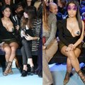 N. Minaj užgožė Paryžiaus mados savaitės renginio modelius: atvyko nuoga krūtimi