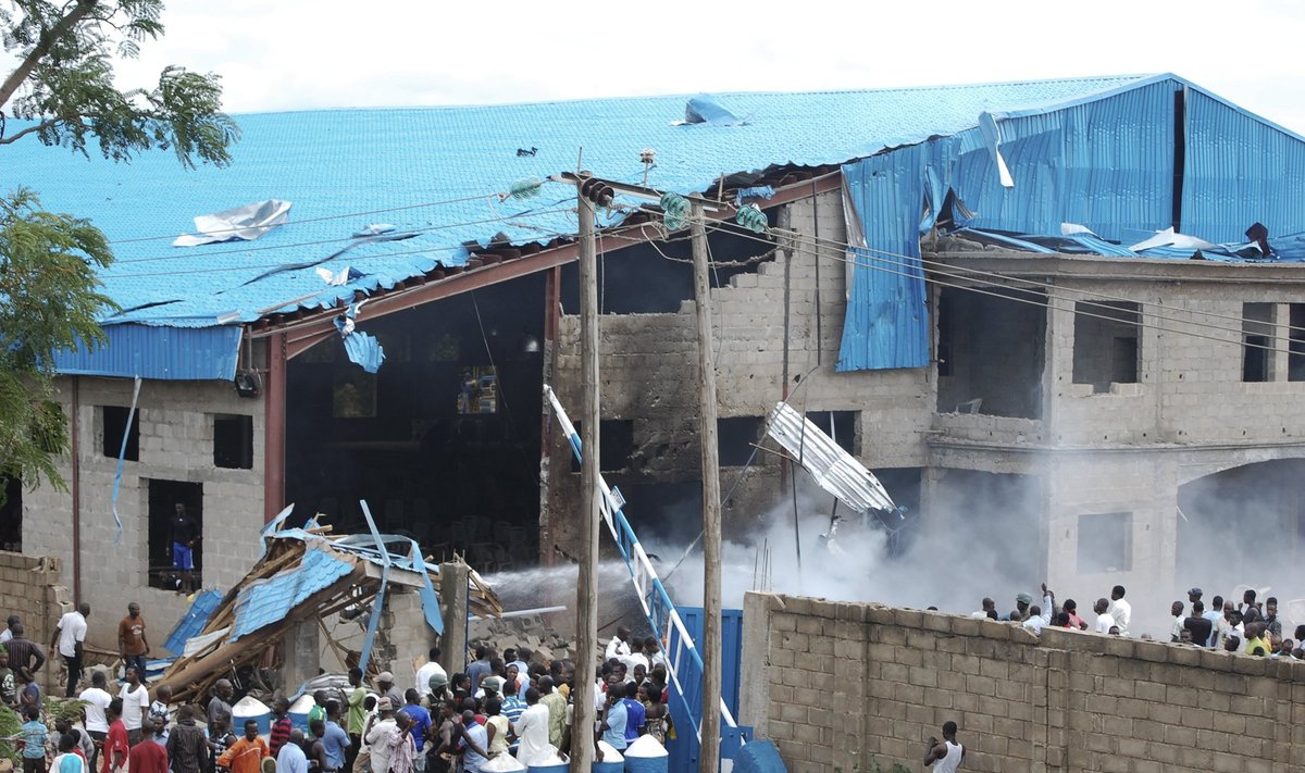 Sugriauta Shalom bažnyčia Nigerijoje