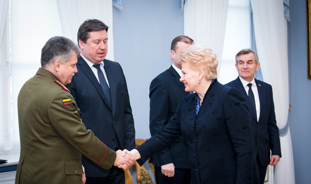 Gen. Žukas, Minister Karoblis and Grybauskaitė