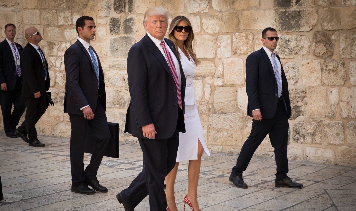 Melania ir Donaldas Trumpai atvyksta į Izraelį