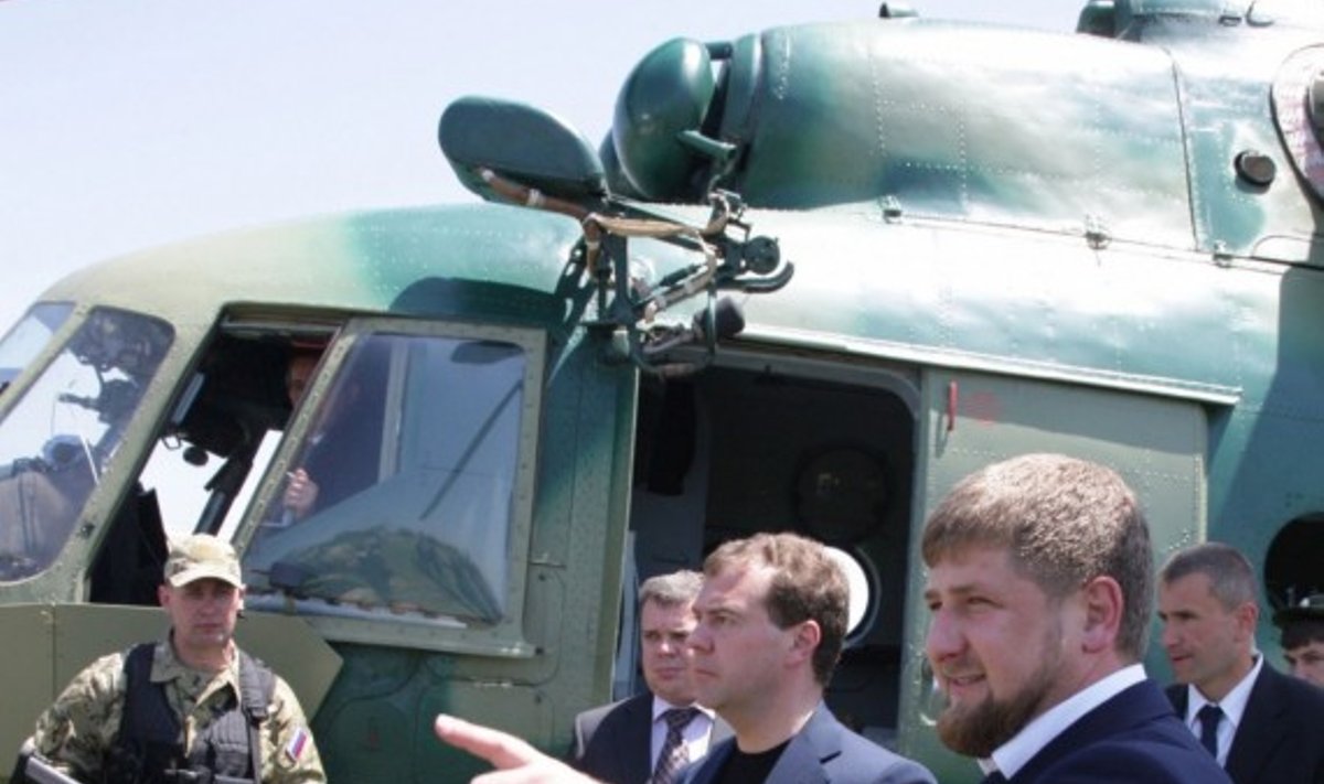 Dmitrijus Medvedevas ir Ramzanas Kadyrovas