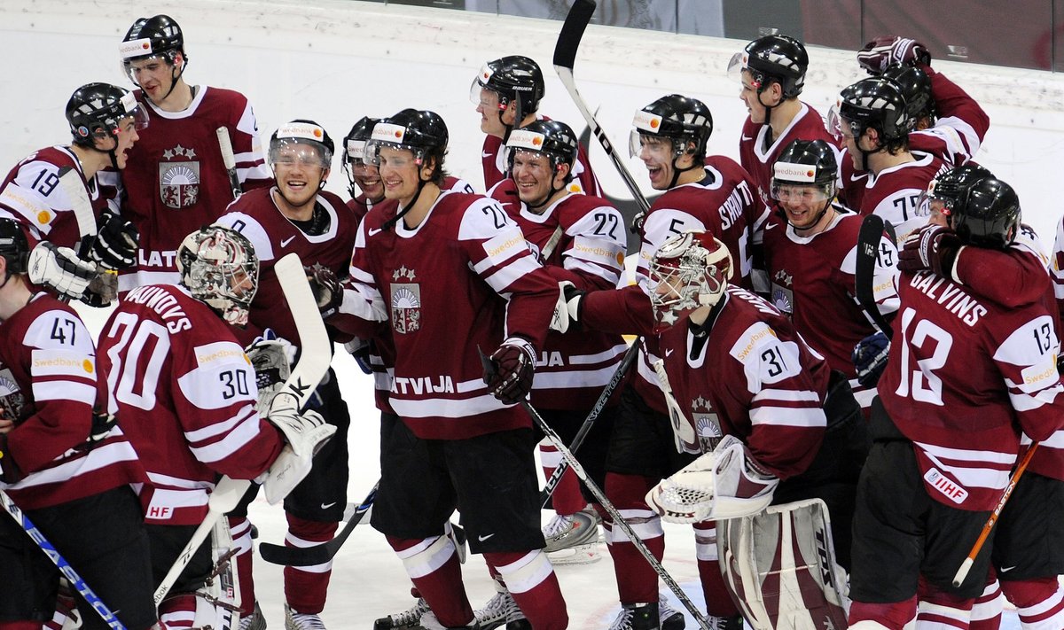 Latvijos ledo ritulininkai šventė pergalę