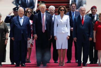 Melania ir Donaldas Trumpai atvyksta į Izraelį