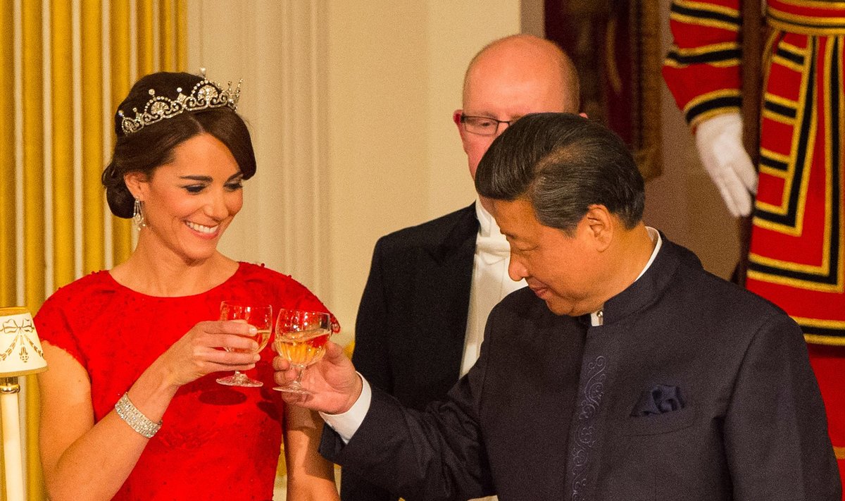 Kate Middleton ir Kinijos prezidentas Xi Jinping