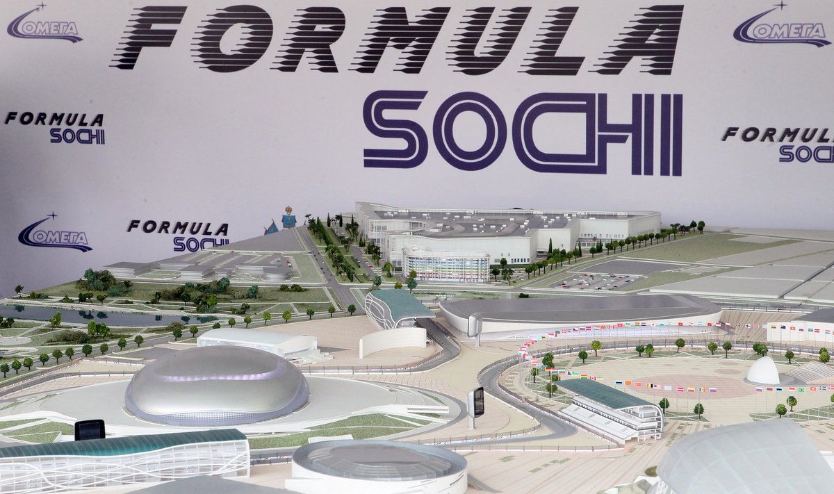 „Formulės-1“ trasos Sočyje maketas