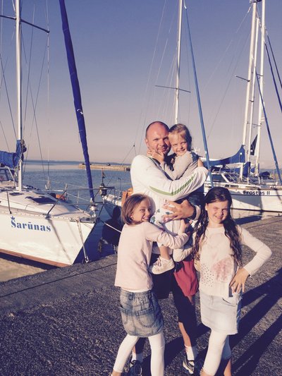 Kristupas Krivickas su šeima