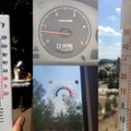 Užfiksuota: skaitytojų termometrų stulpeliuose – rekordiniai karščiai