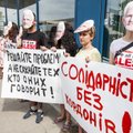 В Вильнюсе у посольства Беларуси поддержали политзаключенного Алеся Беляцкого