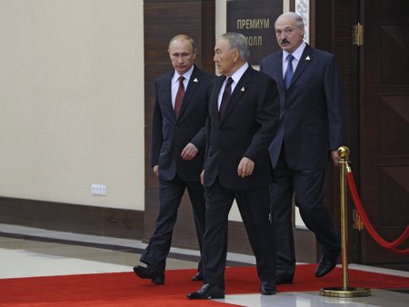 Nursultanas Nazarbajevas, Aleksandras Lukašenka, Vladimiras Putinas 