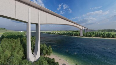 Planuojamas „Rail Baltica“ tiltas Jonavoje 