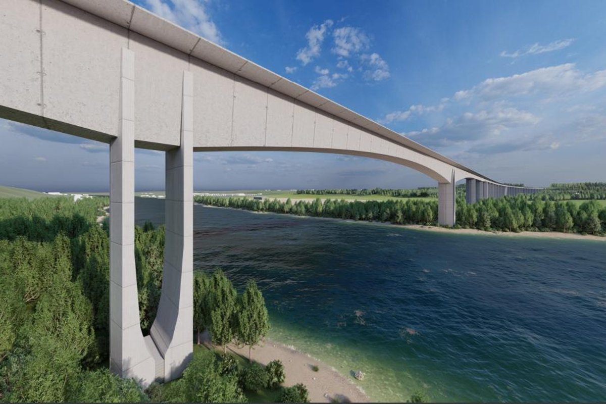 Un’azienda italiana progetta di costruire un ponte ferroviario sul Neris
