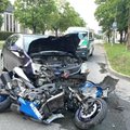 Vilniuje per avariją sužalotas motociklo vairuotojas