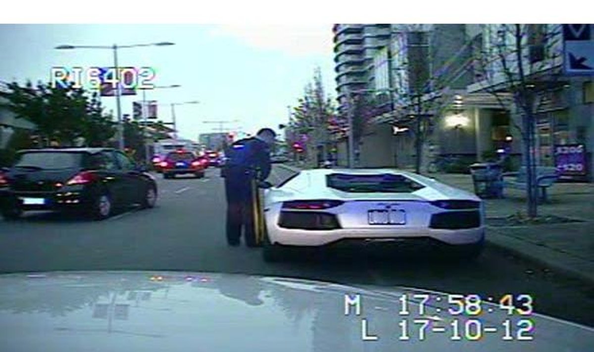 Lamborghini Aventador. Kanados policijos nuotr.