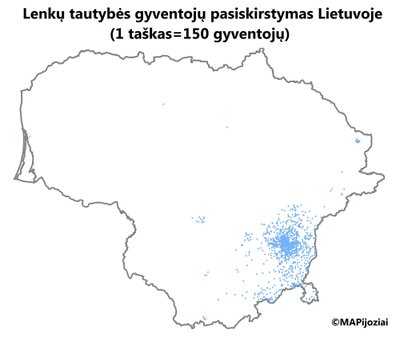 Polacy na Litwie. Foto: mapijoziai.lt