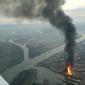 Iš oro nufilmuotas sprogimo Vokietijos gamykloje momentas