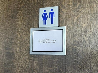 Palangos „PJazz“ tualeto kaina ne restorano lankytojams