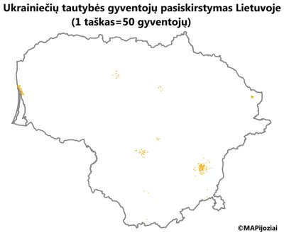 Ukraińcy na Litwie. Foto: mapijoziai.lt