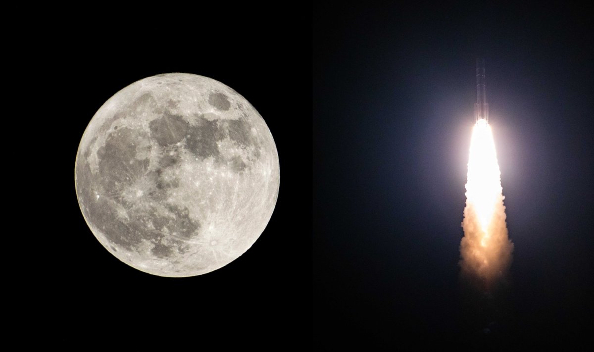 Mėnulis ir raketa. Asociatyvi Scanpix nuotr.