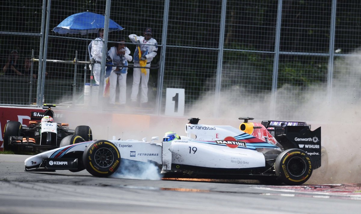 Felipes Massa ir Sergio Perezo avarija Monrealyje 