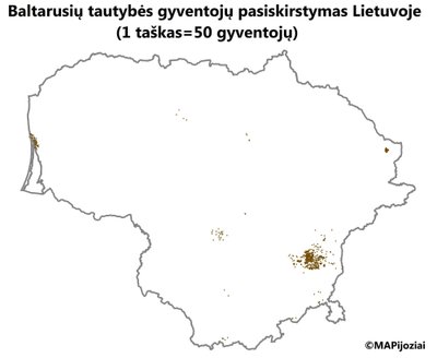 Białorusini na Litwie. Foto: mapijoziai.lt