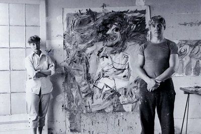 Virginijaus Kinčinaičio paskaitos „Moteriškas abstrakcionizmo herojų šešėlis“ medžiaga / Willemas de Kooningas su sutuoktine Elaine de Kooning