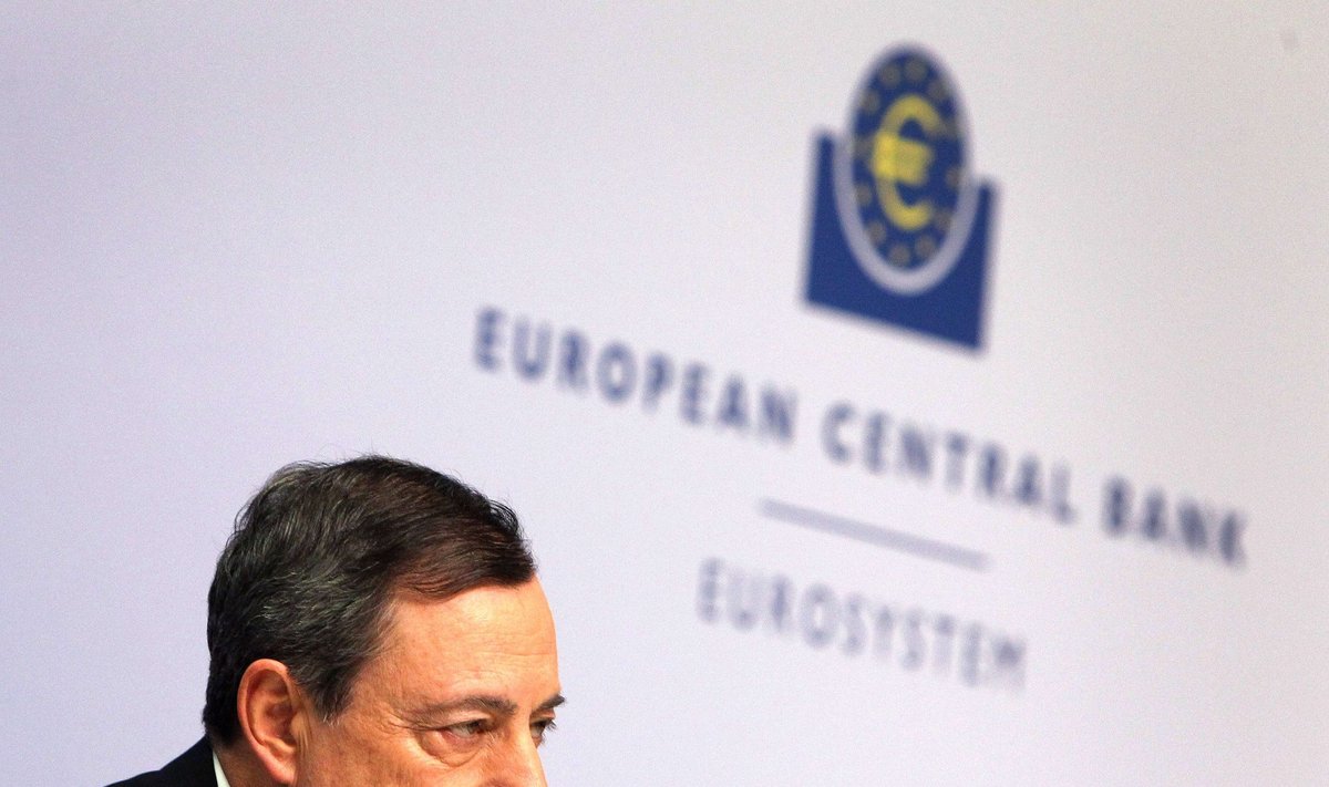 ECB vadovas Mario Draghi praneša apie naują euro zonos ekonomikos skatinimo programą