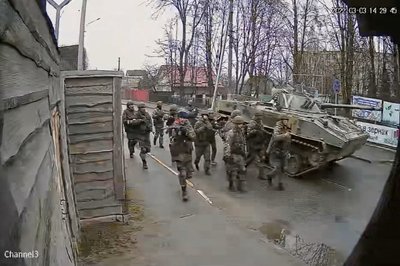 Rusų kariai Bučoje 2022 metų kovas