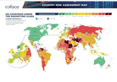 „Coface“ 2023 m. III ketv. šalių ir sektorių rizikų vertinimas