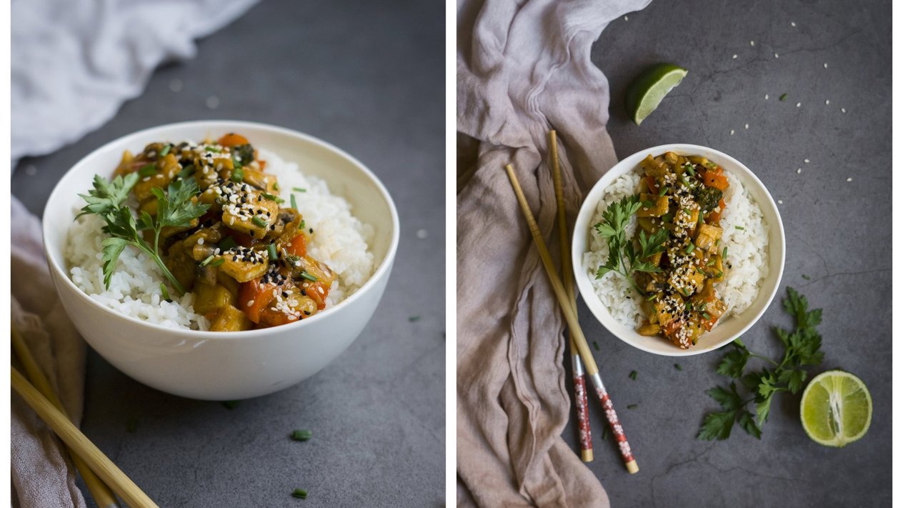 Tofu su daržovėmis saldžiarūgščiame padaže