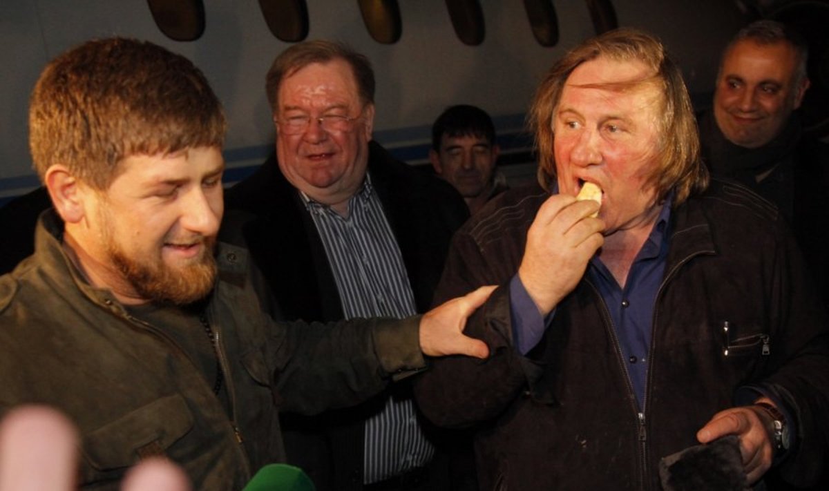 Ramzanas Kadyrovas ir Gerardas Depardieu