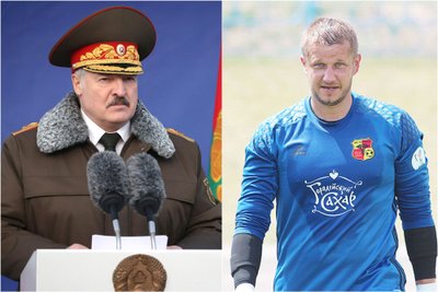 Aleksandras Lukašenka, Simas Skinderis /Foto: AP-Scanpix, fcgorodeya.by