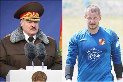 Aleksandras Lukašenka, Simas Skinderis /Foto: AP-Scanpix, fcgorodeya.by